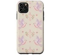 Custodia per iPhone 11 Pro Max Gesù Fede Croce Colomba Floreale Rosa Preghiera Donna Style