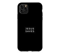 Custodia per iPhone 11 Pro Max Gesù salva il cristiano minimalista
