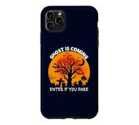 Custodia per iPhone 11 Pro Max Ghost Is Coming Entr If You Dare Funny Spaventoso Halloween Party