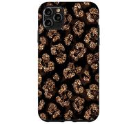 Custodia per iPhone 11 Pro Max Giallo Marrone Leopard Luxe Animal Spot Elegante Glam Design