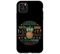 Custodia per iPhone 11 Pro Max Giardinaggio Pianta Mamma Pollice Verde Tipografia Word Art