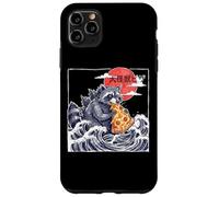 Custodia per iPhone 11 Pro Max Gigante Raccoon Kaiju Mangiare Pizza