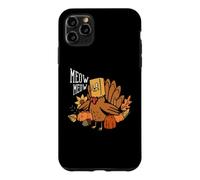 Custodia per iPhone 11 Pro Max Giorno del Ringraziamento Turchia Gatto Miao Divertente Uomini Donne