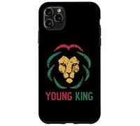 Custodia per iPhone 11 Pro Max Giovane re africano Lion Boy Black History Month Ragazzi africani