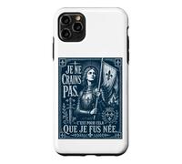 Custodia per iPhone 11 Pro Max Giovanna d'Arco I Am Not Afraid I Was Nas For This Woodcut Navy