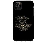 Custodia per iPhone 11 Pro Max Giradischi DJ Schema Party Design Dance Discoteca Techno Musica