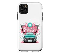 Custodia per iPhone 11 Pro Max Gli anni Cinquanta 1950 Musica per auto Scacchiera