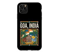 Custodia per iPhone 11 Pro Max Goa India Bandiera Spiaggia Basilica Grafica Viaggio