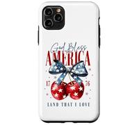 Custodia per iPhone 11 Pro Max God Bless America 1776 Terra che amo Backprint