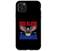 Custodia per iPhone 11 Pro Max God Bless America American US Eagle Flag 4 luglio patriottica
