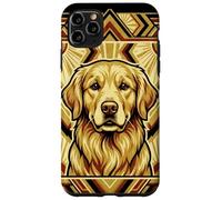Custodia per iPhone 11 Pro Max Golden Retriever Art Déco retrò
