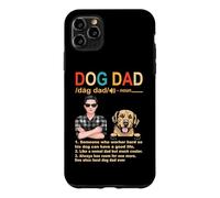 Custodia per iPhone 11 Pro Max Golden Retriever Dog Dad Definition Funny Fathers Day