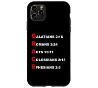 Custodia per iPhone 11 Pro Max GRACE Acrostic - 5 Christian Faith Bible Verse Scriptures