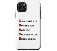 Custodia per iPhone 11 Pro Max GRACE Acrostic - 5 Christian Faith Bible Verse Scriptures