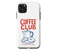 Custodia per iPhone 11 Pro Max Grafica del costume da brunch per ragazza Coffee Club Café Espresso