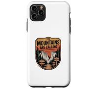Custodia per iPhone 11 Pro Max Grafica del distintivo Wilderness, The Mountains Are Calling