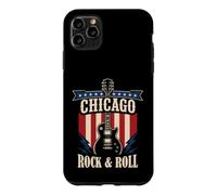 Custodia per iPhone 11 Pro Max Grafica della città della musica rock and roll di Chicago