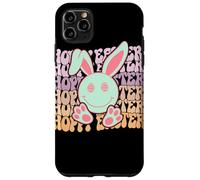 Custodia per iPhone 11 Pro Max Grafica pasquale retrò con coniglietto color pastello