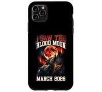 Custodia per iPhone 11 Pro Max Grafica retrò I Saw The Blood Moon 2026 Howling Wolves