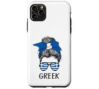 Custodia per iPhone 11 Pro Max Greek Girl Greek Heritage Greece Flag