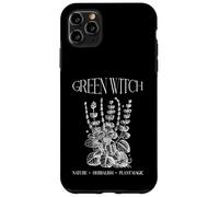 Custodia per iPhone 11 Pro Max Green Witch Cottagecore Tarocchi Strega Estetica Foresta Strega