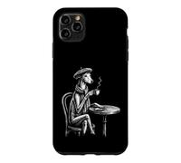 Custodia per iPhone 11 Pro Max Greyhound Paris Cafe - Greyhound Mom Levriero Italiano