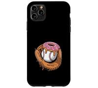 Custodia per iPhone 11 Pro Max Guanto da baseball Donut Dessert Fun