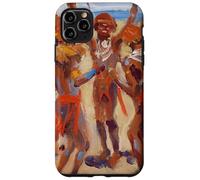 Custodia per iPhone 11 Pro Max Guerrieri Kikuyu Danzanti Pittura di Akseli Gallen-Kallela