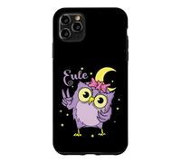 Custodia per iPhone 11 Pro Max Gufo Tipo di sonno Notte Luna attiva Asterisco Donne