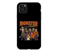Custodia per iPhone 11 Pro Max Halloween Mostri Retro Groovy 1960 Cartoon Spooky Stagione