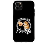 Custodia per iPhone 11 Pro Max Hamster Lovers Design Best Friends For Life Funny Criceto