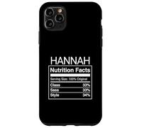 Custodia per iPhone 11 Pro Max Hannah Valori nutrizionali Class Sass Style Funny Name Parody