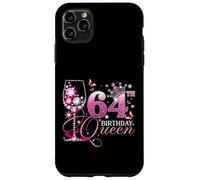 Custodia per iPhone 11 Pro Max Happy 64th Birthday Queen Pink Wine 64 Years Old Women