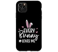 Custodia per iPhone 11 Pro Max Happy Easter Every Bunny Sign Every Bunny Loves Me Chicks