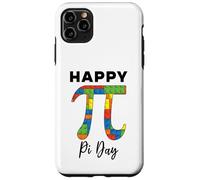 Custodia per iPhone 11 Pro Max Happy Pi Day Pi Simbolo Pi Mattoni Pi Block Master Builder Kid