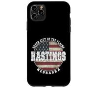 Custodia per iPhone 11 Pro Max Hastings Nebraska, Vintage bandiera americana