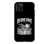 Custodia per iPhone 11 Pro Max He Rode First Cowboy Alla Camicia Di Dio Di Fede Croce