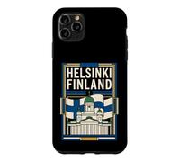 Custodia per iPhone 11 Pro Max Helsinki Finlandia Cattedrale Vintage Travel Art