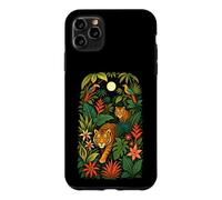 Custodia per iPhone 11 Pro Max Henri Rousseau ispirato alla tigre tropicale della giungla botanica