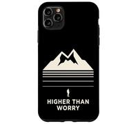 Custodia per iPhone 11 Pro Max Higher Than Worry montagna silhouette escursionista