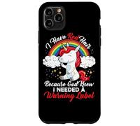 Custodia per iPhone 11 Pro Max Ho i capelli rossi perché Dio sapeva che avevo bisogno di un'etichetta di avvertimento