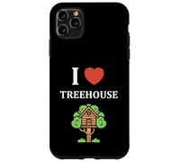 Custodia per iPhone 11 Pro Max Home Nature tree house minimalist simple i love treehouse