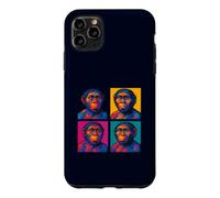 Custodia per iPhone 11 Pro Max Homo Habilis Pop Art Evoluzione umana precoce Handy Man