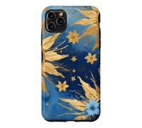 Custodia per iPhone 11 Pro Max Horror Strano Occhio Malvagio Blu Scuro