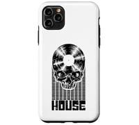 Custodia per iPhone 11 Pro Max House Music DJ Vinile Record Music Lover Equalizzatore Skull LP