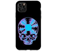 Custodia per iPhone 11 Pro Max House Music Glitch Optical Illusion EDM Rave DJ Skull LP