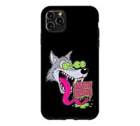 Custodia per iPhone 11 Pro Max "Howling Wolf" Retro Biker Lowbrow Wolves Rockabilly 50s