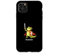 Custodia per iPhone 11 Pro Max Huzzah Dragon Paladin Funny Sword Shield Meme Novelty Quote