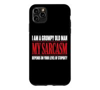 Custodia per iPhone 11 Pro Max I Am A Grumpy Old Man Divertente Sarcasmo Papà Scherzi Nonno