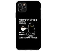 Custodia per iPhone 11 Pro Max I Drink Coffee I Hate People Cafeine Baristas Coffee Lover